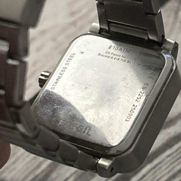 Fossil Multifunction Square Face Silver Tone Women’s Quartz Watch ES-2252 main image 4